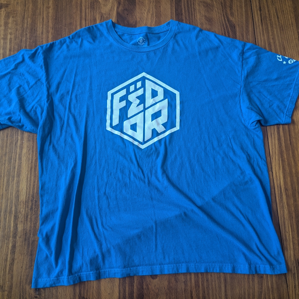 Clinch Gear Fedor Size XXL Blue Men's T-Shirt